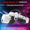 Зарядное оголовье Meta Quest 3s с емкостью 12000 мАч Аксессуары для виртуальной реальности Регулируемый ремешок Quest 3S