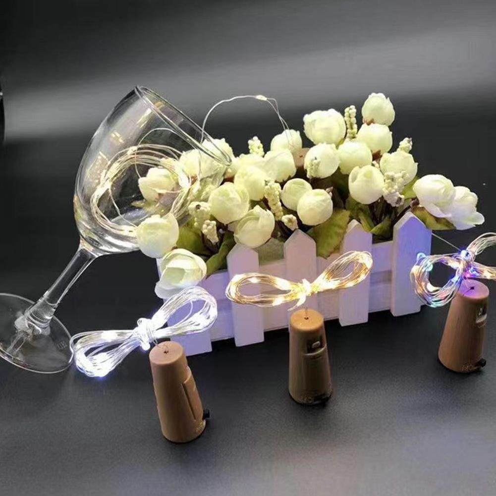 Подсветка для бутылки вина, 10 лампочек, установлены светодиодные батареи