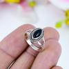 Natural Black Onex Gemstone 925 Solid Sterling Silver Jewelry Ring S.10.5 S9g02