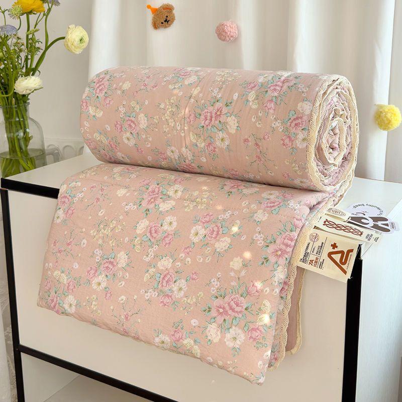 Французское кружево Летнее одеяло Мягкое Машинная стирка Охлаждающее Одеяло для общежития Кондиционер Тонкое постельное белье