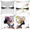 New Light Luxury Series Printing Creative Glitter Eye Shadow Eye Printing Pillow Cover Home Sofa Cushion Cover