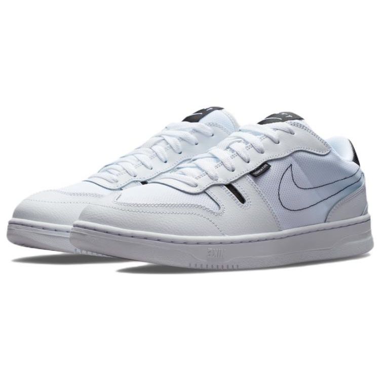 Nike Squash Type Leather Fabric Slip Resistant Durable Lightweight Low Top Skate Shoes Men Skate Shoes Black White CT2922-100