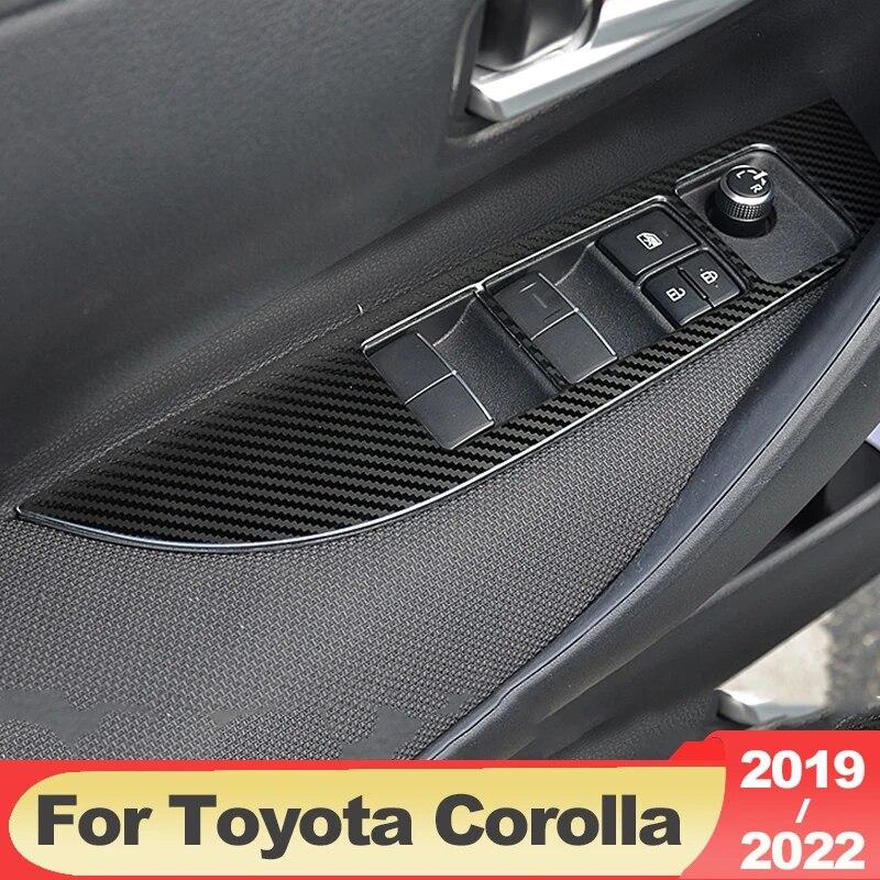 Для Toyota Corolla E210-2022 12-я панель переключателей из нержавеющей стали, регулируемая крышка, накладка, наклейки, полоски, гарнир, Стайлинг автомобиля