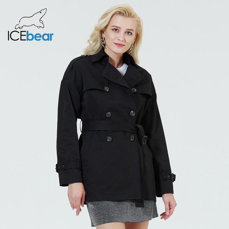 ICEbear Новинка 2023 года, женская весенняя ветровка, стильный повседневный женский плащ с лацканами, качественная брендовая женская одежда GWF20027P