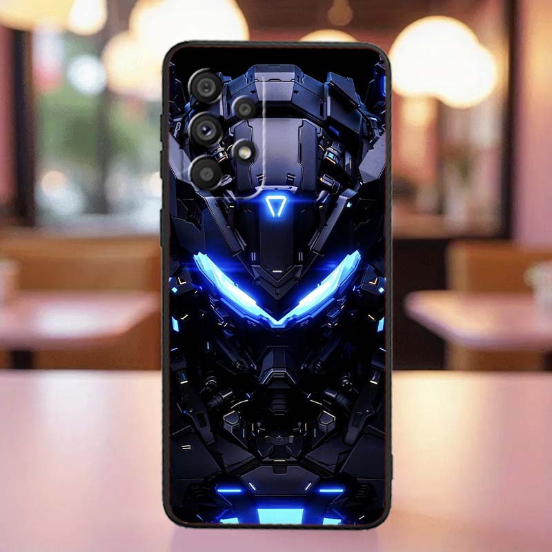 Механический стиль рисунка Для Samsung A41 A35 A34 A33 A32 A25 A24 A23 A21s A06 A05 A04 A03 Note 10 20 Ultra 5G Черный Чехол