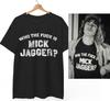 ГОРЯЧЕЕ Футболка «Кто, черт возьми, такой Мик Джаггер», как носил Кит Ричардс примерно в 1975 году, Унисекс футболка