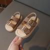 Детские сандалии для девочек и мальчиков 2024 года, летние новые модные туфли в корейском стиле с мягкой подошвой, повседневные милые детские пляжные туфли