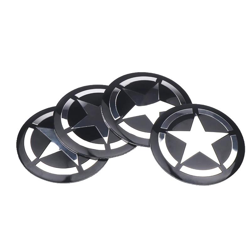 4pcs 56mm Car Styling Wheel Center Hub Caps Cover Rim Sticker Badge For Jeep jk Compass Grand Patriot Liberty Renegade Wrangler PSLVW1