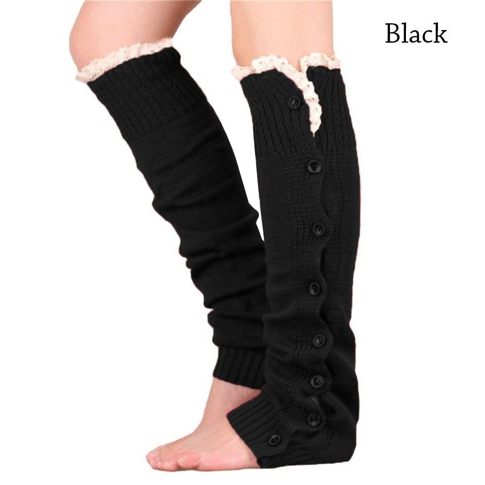 Women Foot Covers Warm Elastic Leg Warmers Knitted Socks Boot Socks Ankle Warmer