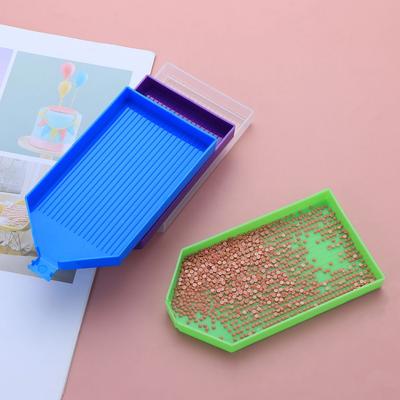 1 шт. Пластиковый квадратный поднос-тарелка 5D DIY Инструмент для алмазной живописи Вышивка Швейные аксессуары Большая вместимость Большая пластина для страз