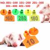 100 шт. ушных бирок для свиней с номерами 001-500 Идентификационные бирки для скота Свинья, Крупный рогатый скот и Лошадь Метки для управления животными Ушные бирки