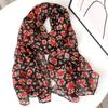 Silk Scarves, Chiffon, Spring and Autumn Fashion Scarves, Thin Warm Scarves, Shawls, Sun Protection
