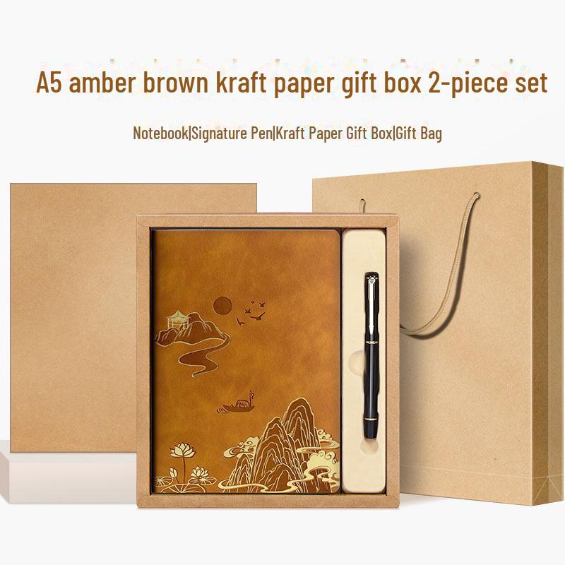 Подарочный набор из блокнотов формата А5 «Культура и творчество» — сувенир в китайском стиле с индивидуальным логотипом