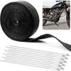 Fiberglass Heat Shield Motorcycle Exhaust Thermal Tape Header Pipe Heat Wrap Tape Thermal Protection Wrap