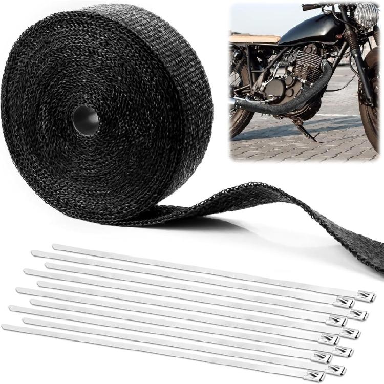 Fiberglass Heat Shield Motorcycle Exhaust Thermal Tape Header Pipe Heat Wrap Tape Thermal Protection Wrap