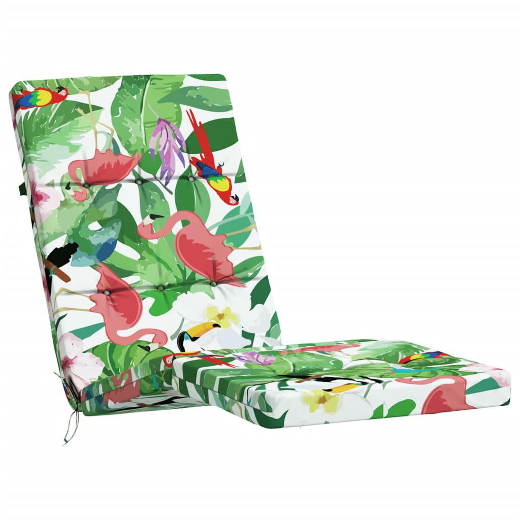 2 Piece Lounge Chair Cushions Multicolored Oxford Fabric