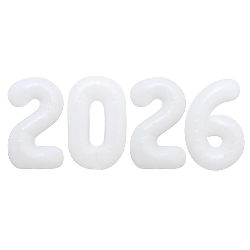 2026 Цифровые фольгированные шары С Новым годом Вечеринка Украшение Реквизит для фотобудки Принадлежности Рождественский домашний декор Navidad 2026