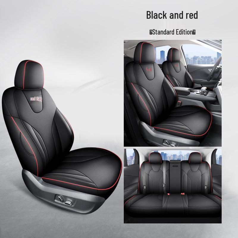 Новая модель Полностью кожаная подушка на сиденье автомобиля для Hongqi EQM5 - Универсальная посадка, Всесезонное использование, Пятиместная