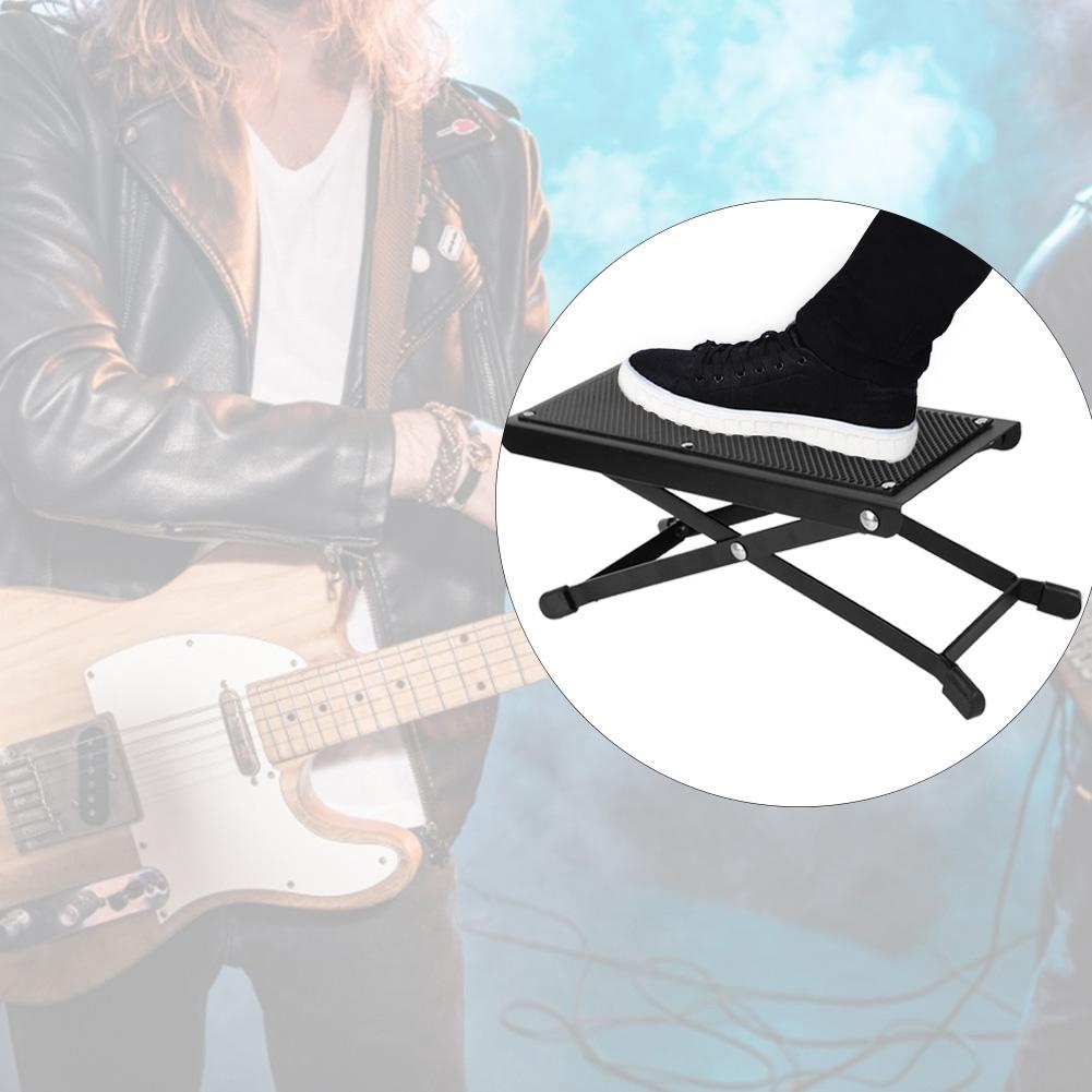 Metal AcousticGuitar Footstool Solid Handicraft Anti Skid Folding Footrest Pedal for Guitar Pl