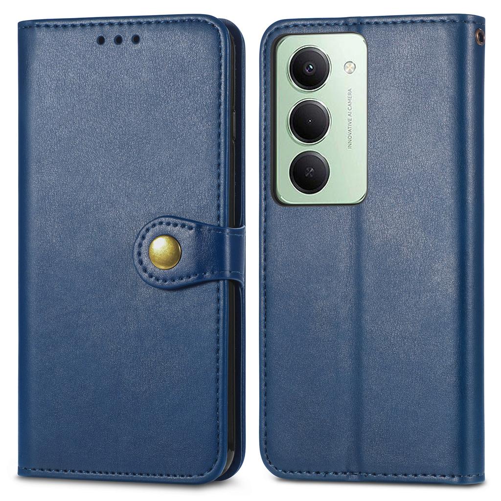 For Xiaomi Redmi 15 4G (EU) (171mm) Case Wallet Stand Leather Phone Cover with Wrist Strap
