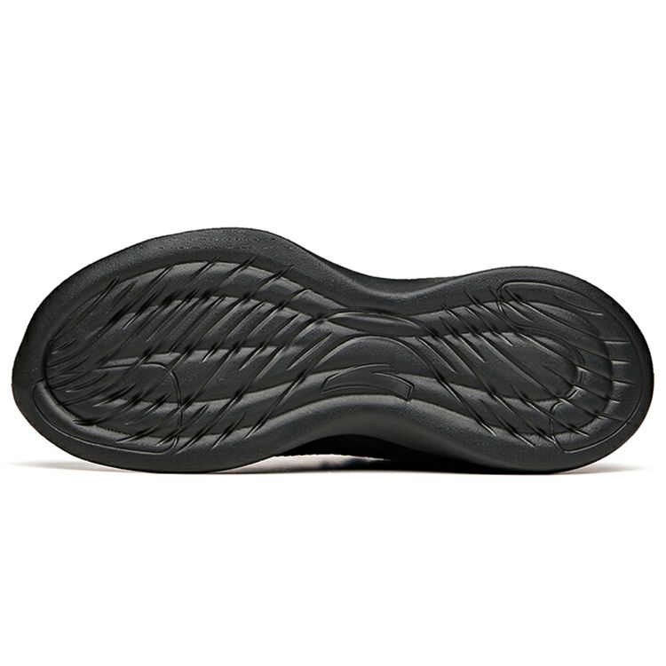 Anta Толстая подошва повседневные амортизирующие нескользящие износостойкие низкие кроссовки для бега мужские кроссовки черные 912045545-2