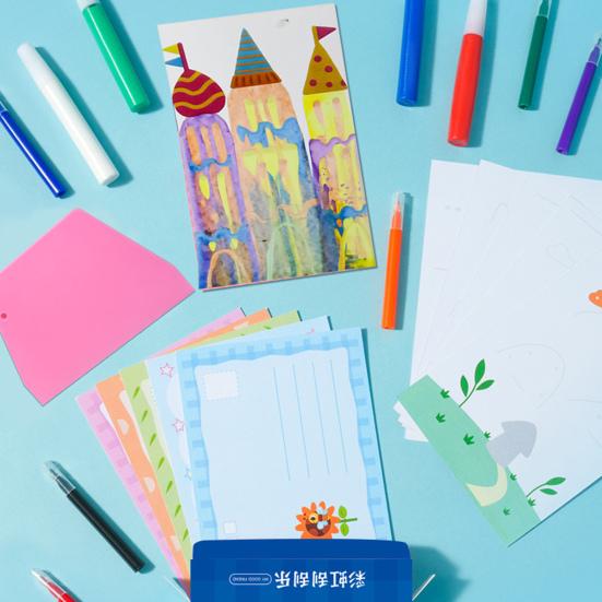 1 комплект Squeegee Art Kids Paint Kit DIY Rainbow Scratch Painting Crafts Kit Детская развивающая игрушка для рисования Scratch Art Подарок для малышей Мальчиков и Девочек