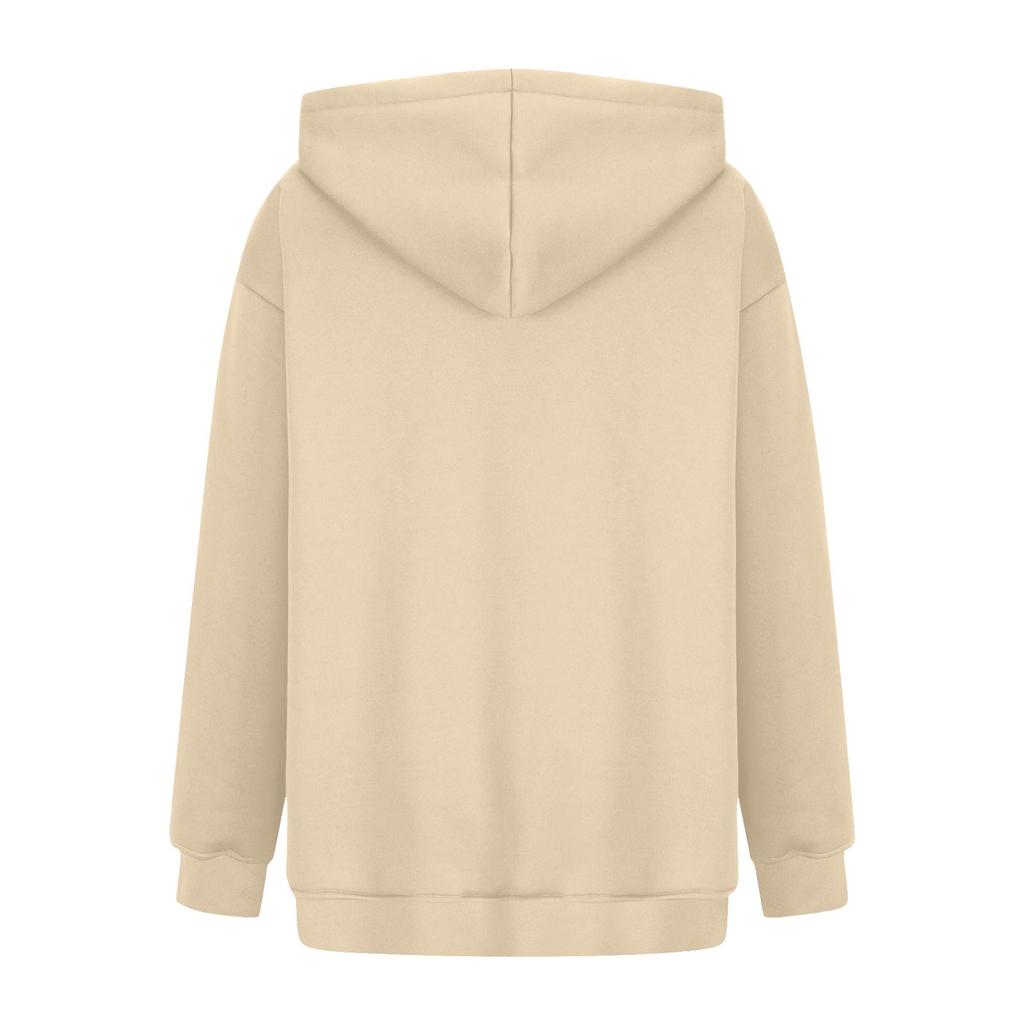 Женские повседневные модные однотонные пуловеры с длинными рукавами, толстовки с капюшоном