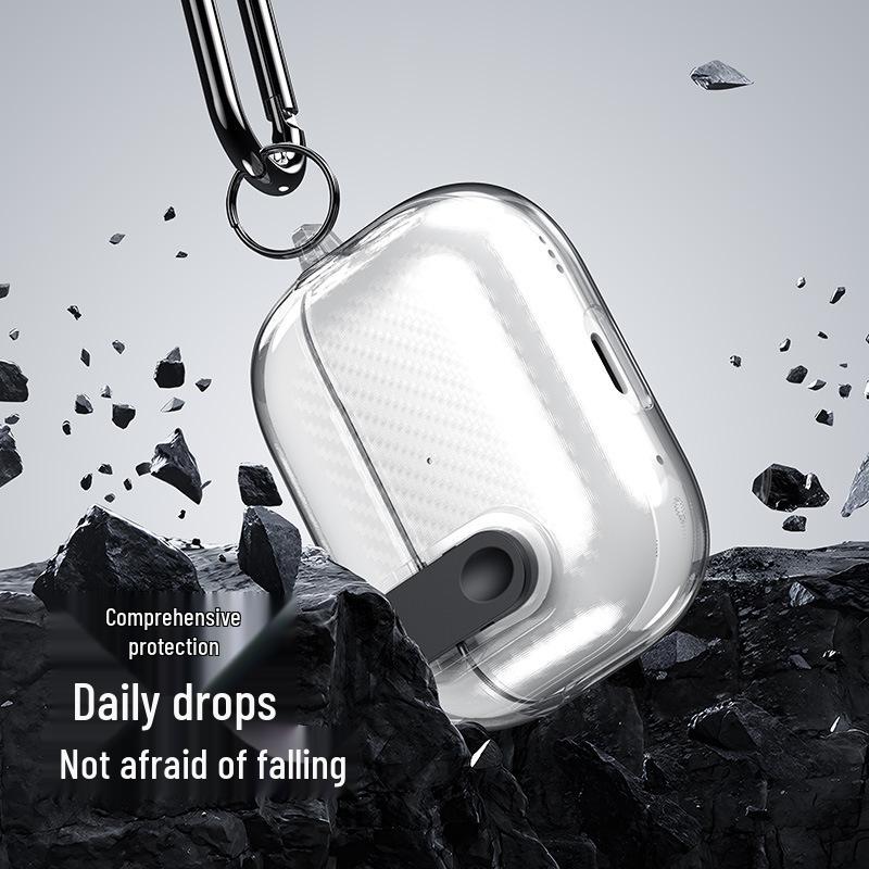 AirPods Pro & AirPods 3 Transparent Ice Crystal Carbon Fiber Protective Case