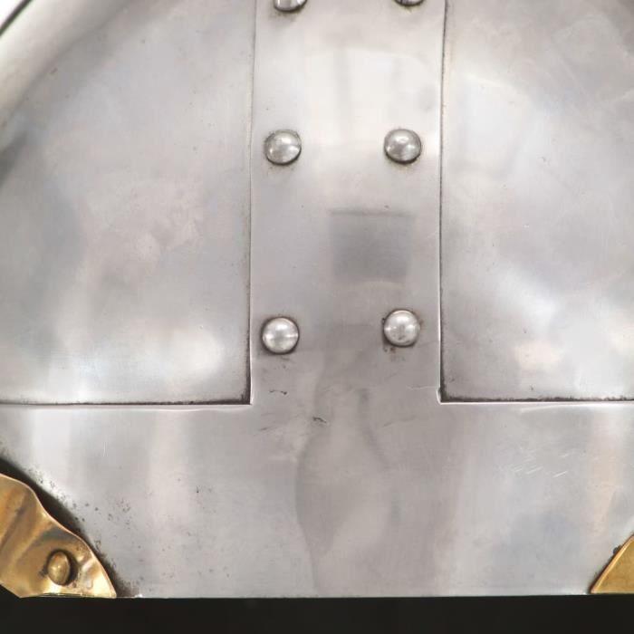 VidaXL Casque de viking pour GN Argenté Acier