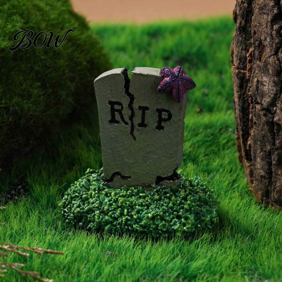 Spooky Garden Ornaments Halloween Tombstones Yard Signs, Realistic Graveyard Outdoor Creepy Accessories Lawn Decorations for Horror Party Decoration