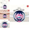 Angel Wings Heart Marine Design Glass Alloy Key Holder Keyring For Friends And Colleagues