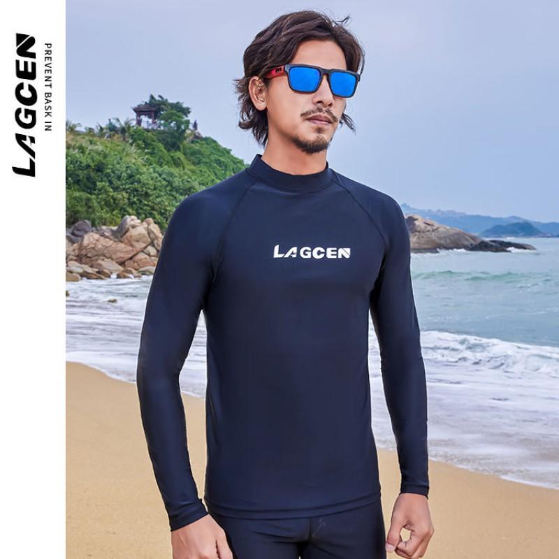 Мужской комплект с длинным рукавом для защиты от солнца (rash guard) с полным покрытием, костюм для дайвинга с УФ-защитой, для серфинга, снорклинга, водных видов спорта