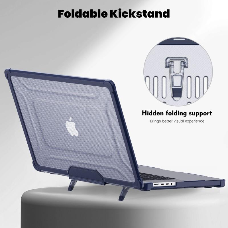 MacBook Pro 16-inch TPU Case With Integrated Cooling Stand Support 2021 Models