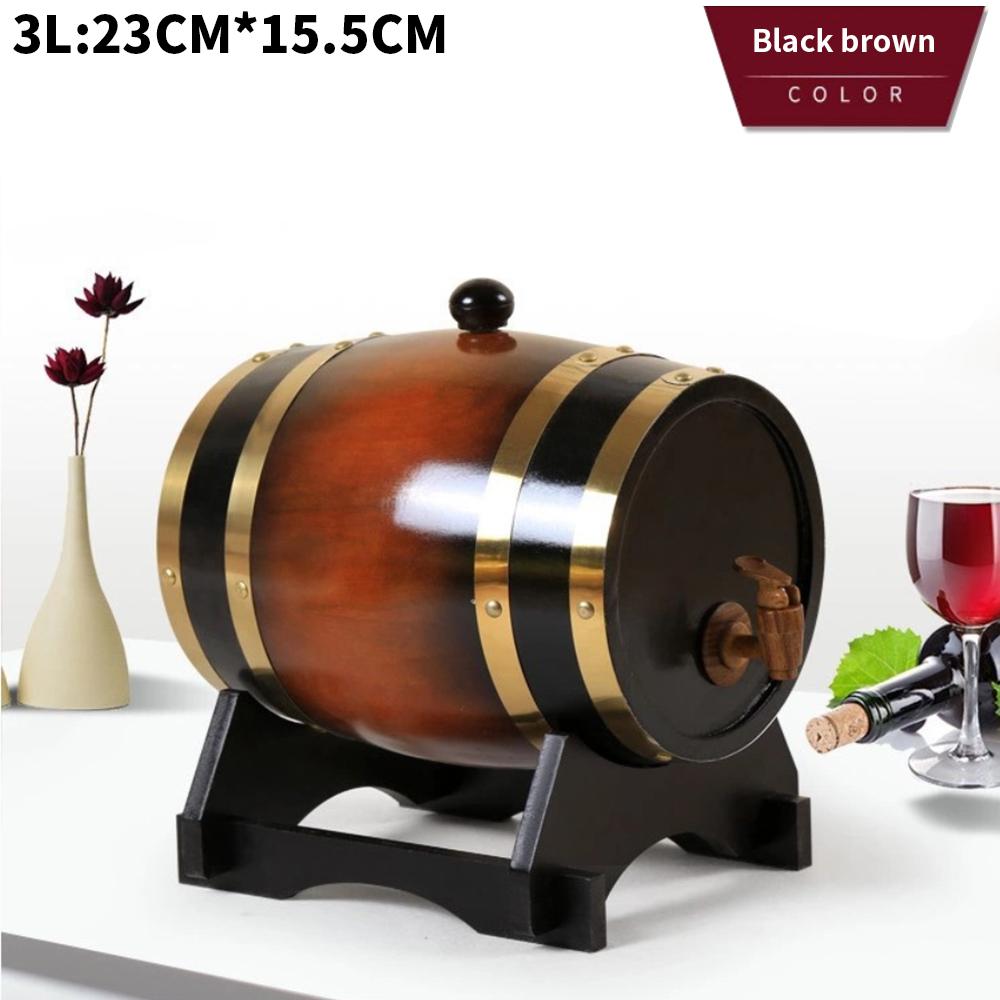 Домашнее пивоваренное деревянное винное бочонок сосновое пивоваренное оборудование для красного вина пивной бочонок кран дозатор ромовый горшок виски вино своими руками 1,5/3 л барный инструмент