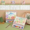 24 Pages Watercolor Painting Book with 8 Color Pigment Gouache Painting Set  Tabletop Ornament