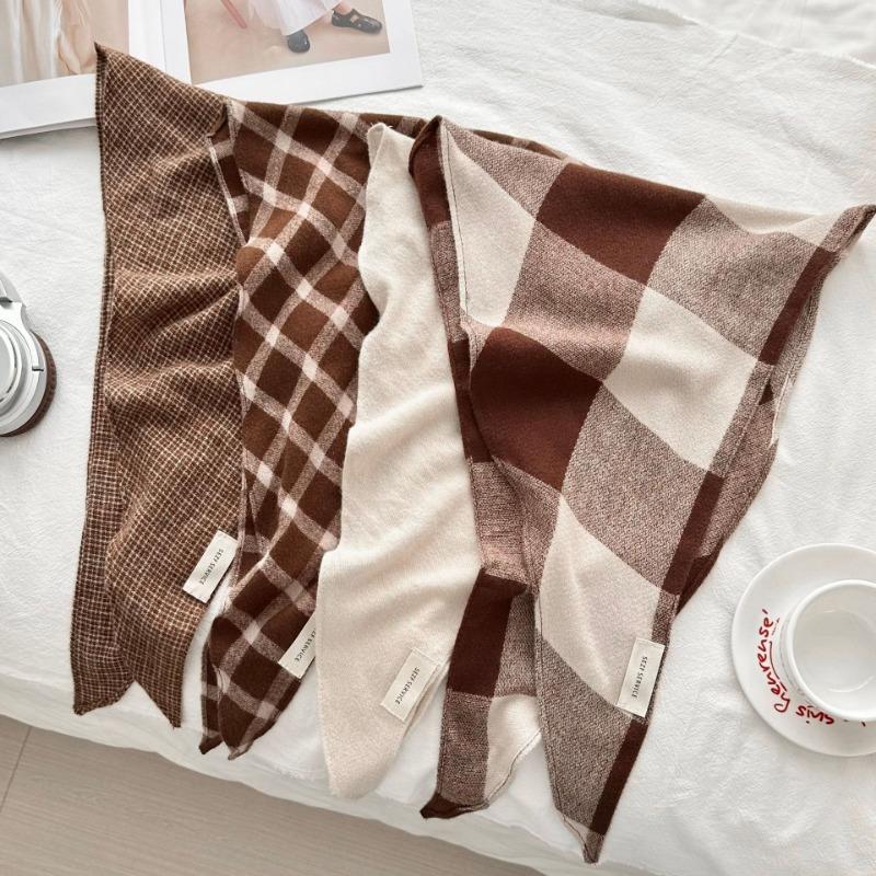 Winter Scarf Atmosphere New Fashion Sweet Couple Scarf Plaid Shawl Rhombus Scarf Waist