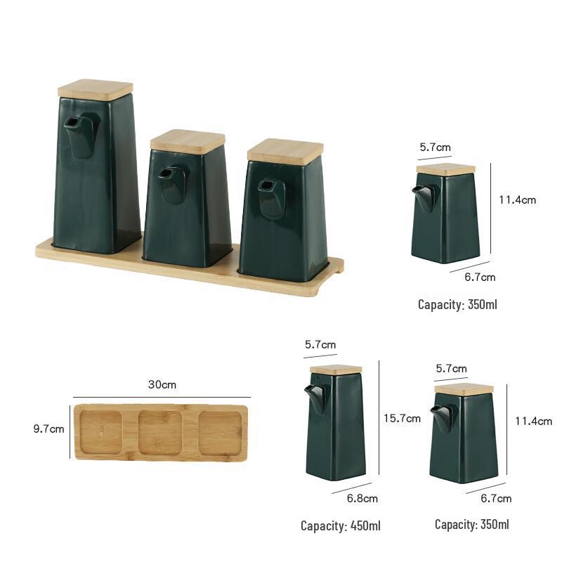 Qianxing Ceramic Condiment Dispenser Set