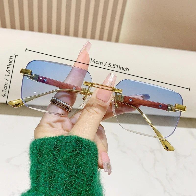 Маленькие квадратные роскошные солнцезащитные очки женские мужские дизайнерские брендовые модные солнцезащитные очки женские мужские повседневные безободковые