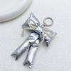 Glossy 3D Bowknot Keychain Rhinestone Y2k Hanging Backpack Accessories  Girls