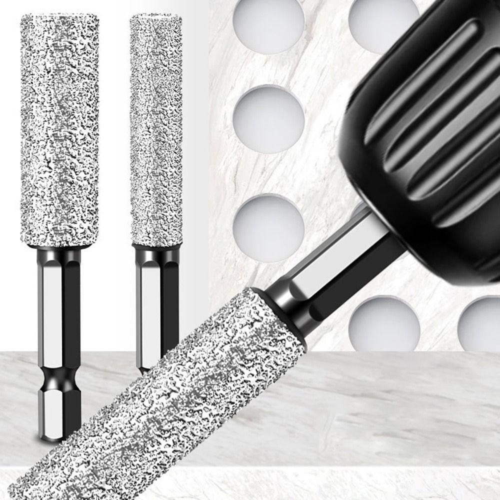 Hexagonal Shank Diamond Drill Bit 6/8/10/12mm Brazing Hole Opener  for Drilling and Grinding