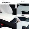 For 2024 Tesla Model 3 Accessories Armrest Protector Box Cover White Soft TPE Center Console Panel Pad Model 3 Highland