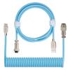 Twozoh USB C Gaming Keyboard Coiled Cable Double Sleeve Mechanical Detachable Metal Aviator Keyboard Cable Eligible Invoice Available (Blue)