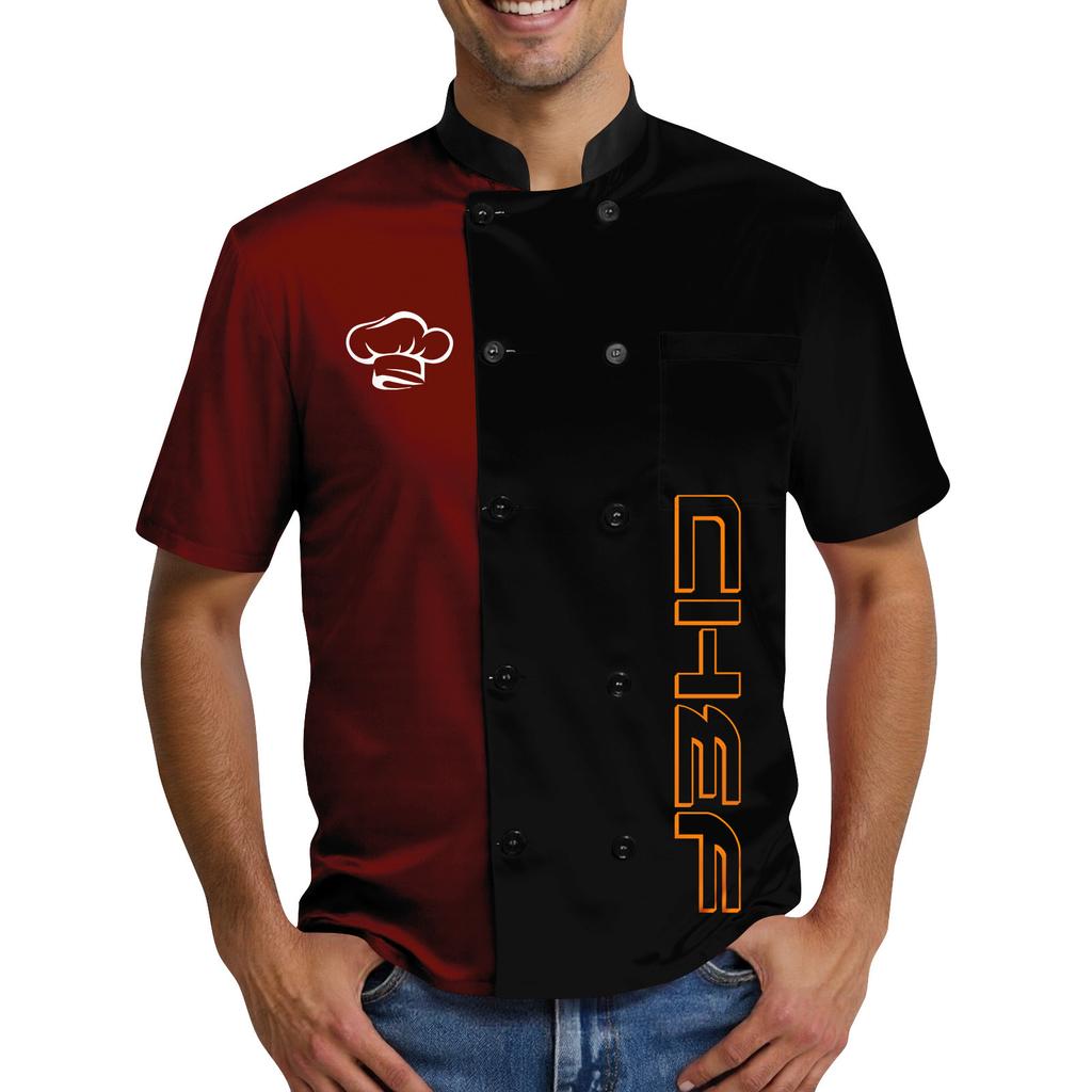 Популярные элементы принта шеф-повара мужская униформа шеф-повара