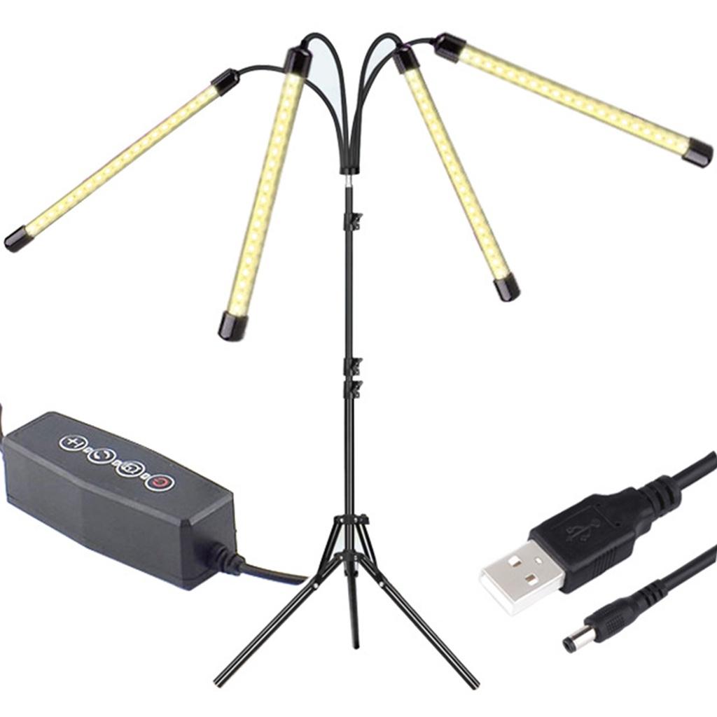 5V USB светодиодная лампа для растений, полноспектральная фитолампа с штативом, для комнатных овощей, цветов, рассады, светодиодная лампа для выращивания