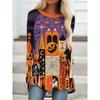 Cartoon Halloween 3d Print T-shirts Women Fashion T-shirt Long Sleeve Tops Tees Casual Long Tunic Top Horror Ghost Tshirt Female