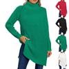 Women's Fashion Autumn And Winter Thickened Sweater High Neck Split Long Sweater