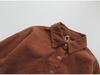 2025 Spring Korean Style Kids' Corduroy Shirts - Boys' and Girls' Lapel Tops