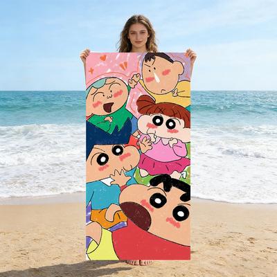 Shin-chan Group Photo Beach Towel Quick-drying Suitable for Beach Gym Yoga Pool Summer Funny Gift for Friends&Family