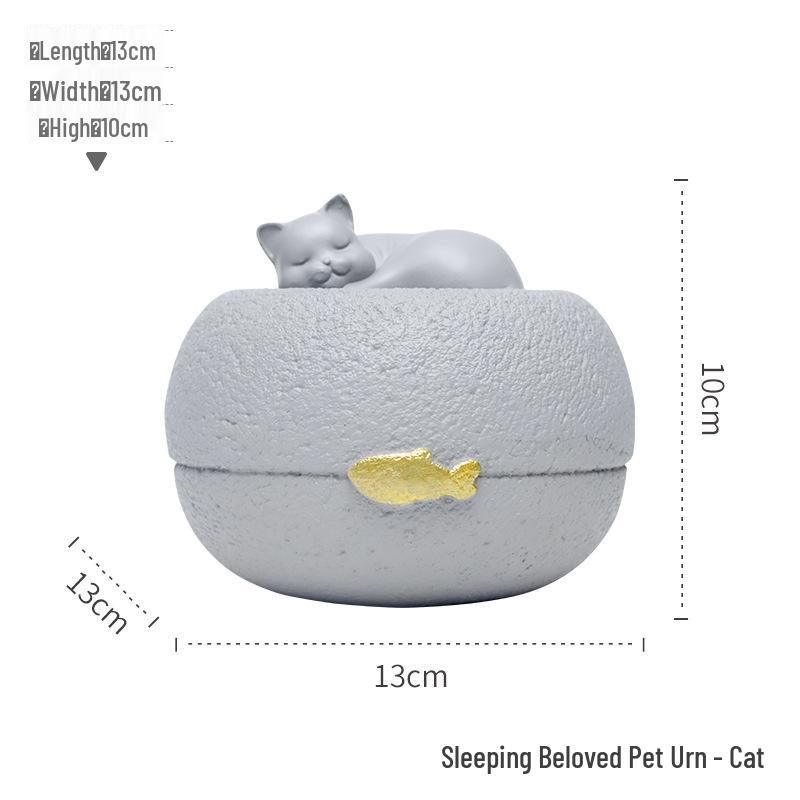 Pet Memorial Resin Urn for Cat and Dog Cremation Ash Storage