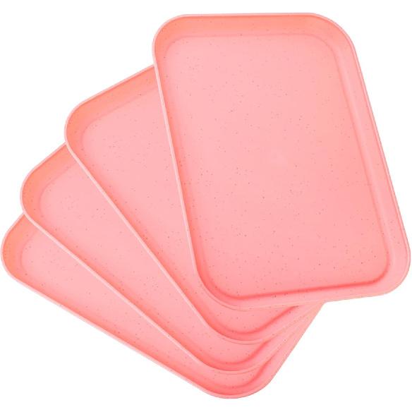 Wood Grain Plastic Serving Platters and Trays,Serving Dishes for Entertaining,Platters Serving Food,Appetizer Serving Trays for